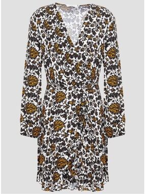 BRAND NEW WITH TAG SANDRO Wrap-effect tiered printed satin-jacquard mini dress